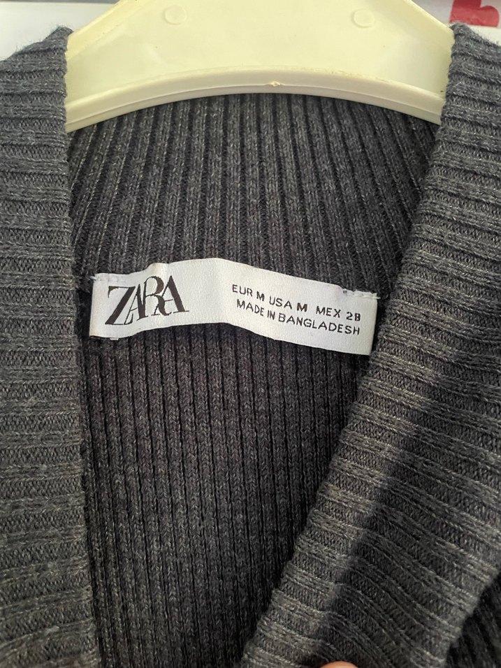 Gri İnce Örgülü Uzun Elbise - Görsel 3