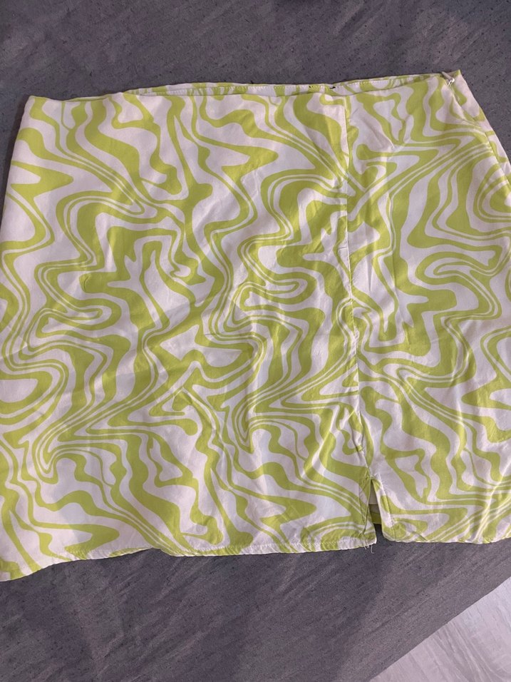 Yeşil Desenli Mini Etek - Görsel 4