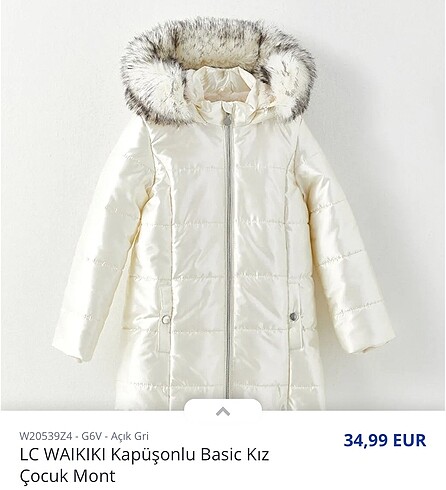 LC Waikiki Kız çocuk parlak Mont