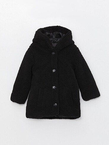 Siyah Teddy Peluş Mont Kaban