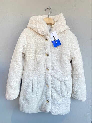 10 Yaş Beden Teddy Peluş Mont Kaban