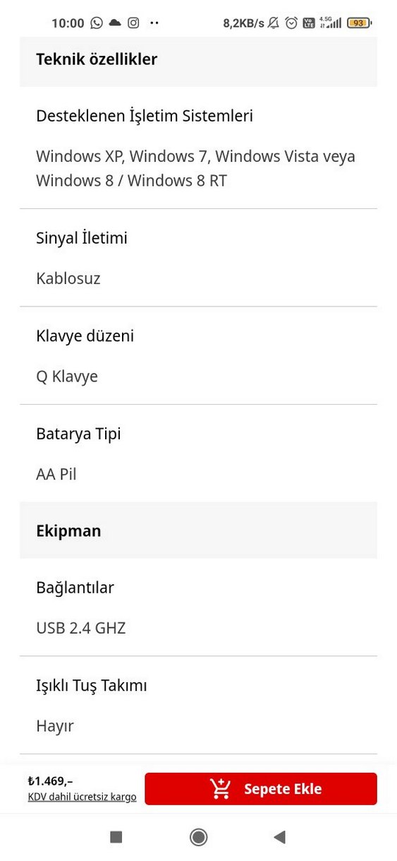 Logitech Siyah Kablosuz Klavye ve Touchpad - Görsel 5