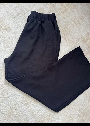 Siyah Rahat Kesim Kadın Kumaş Pantolon - Görsel 2