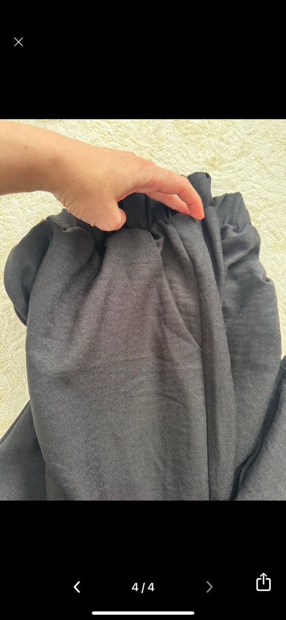 Siyah Rahat Kesim Kadın Kumaş Pantolon - Görsel 3