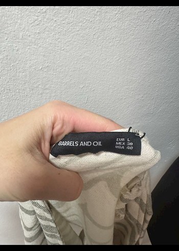 Gri Kısa Zebra Desenli Keten Kimono - Görsel 3