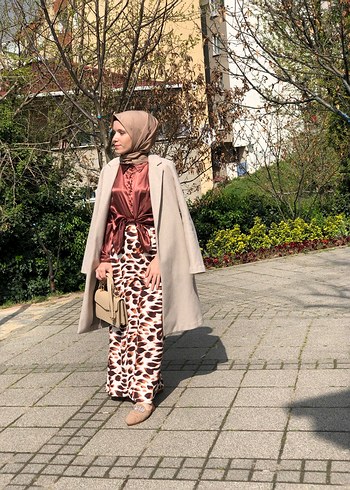 Özel dikim leopar etek - Görsel 2