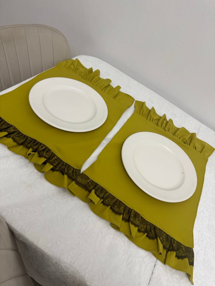 Yağ yeşili Fırın Örtüsü ve Supla - Görsel 2