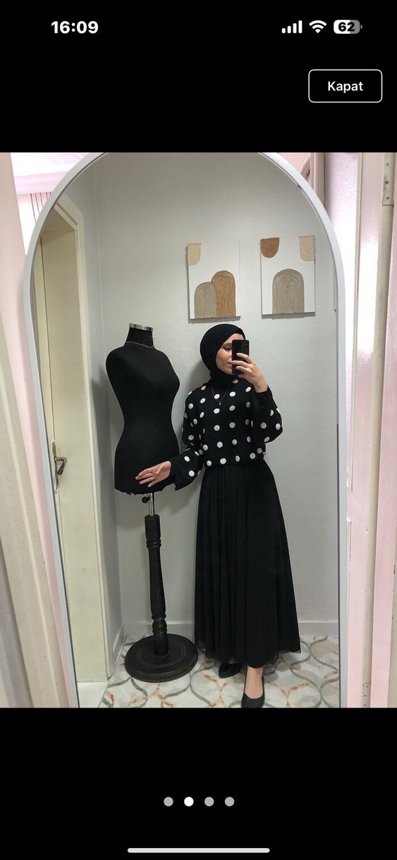 Uzun siyah tül etek - Görsel 2