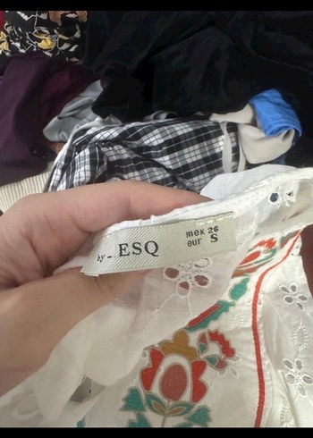 Nakışlı Bohem Mini V Yaka Bluz - Görsel 3