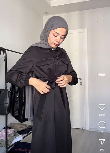 m Beden siyah Renk Fatma Atasoy Cepli Gömlek Elbise 