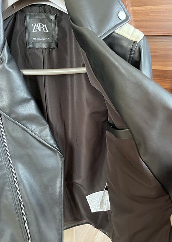 Zara Siyah erkek Deri Ceket - Görsel 9