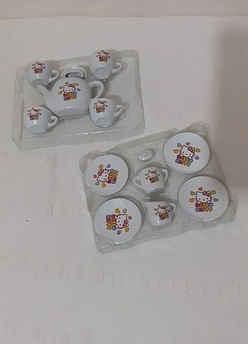 Sepetli Hello Kitty porselen cay ve süt takımı oyuncak