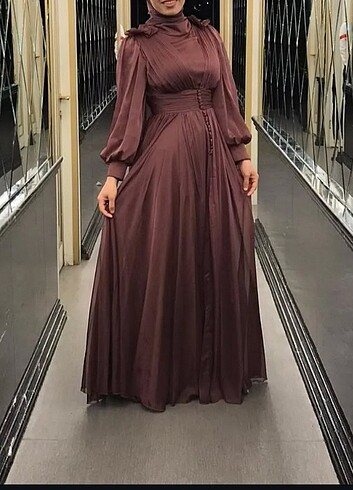 Gül kurusu renk abiye 
