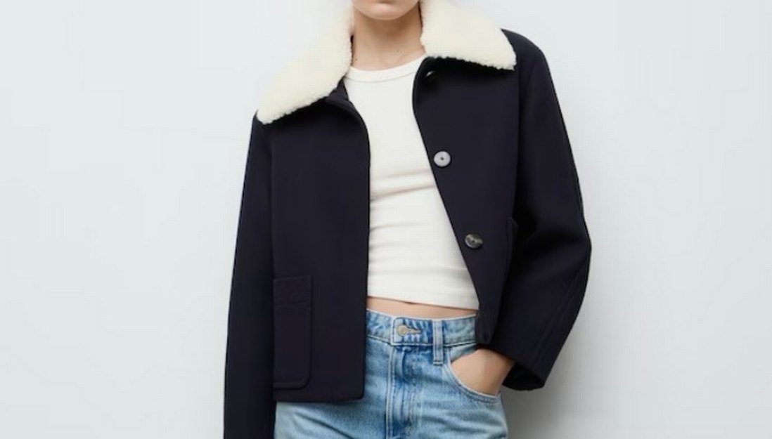 Kürk Yakalı Yün Ceket - Görsel 2