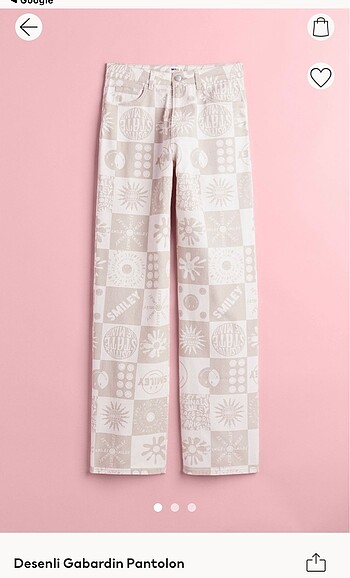 H&M smiley koleksiyon gabardin pantolon