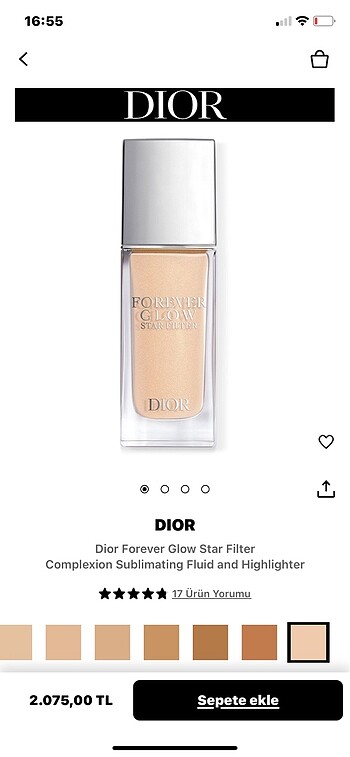 DİOR forever glow star filter