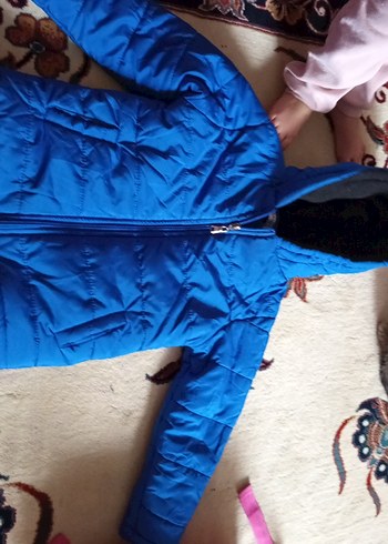 Mavi Erkek Çocuk Fermuarlı Mont - Görsel 2