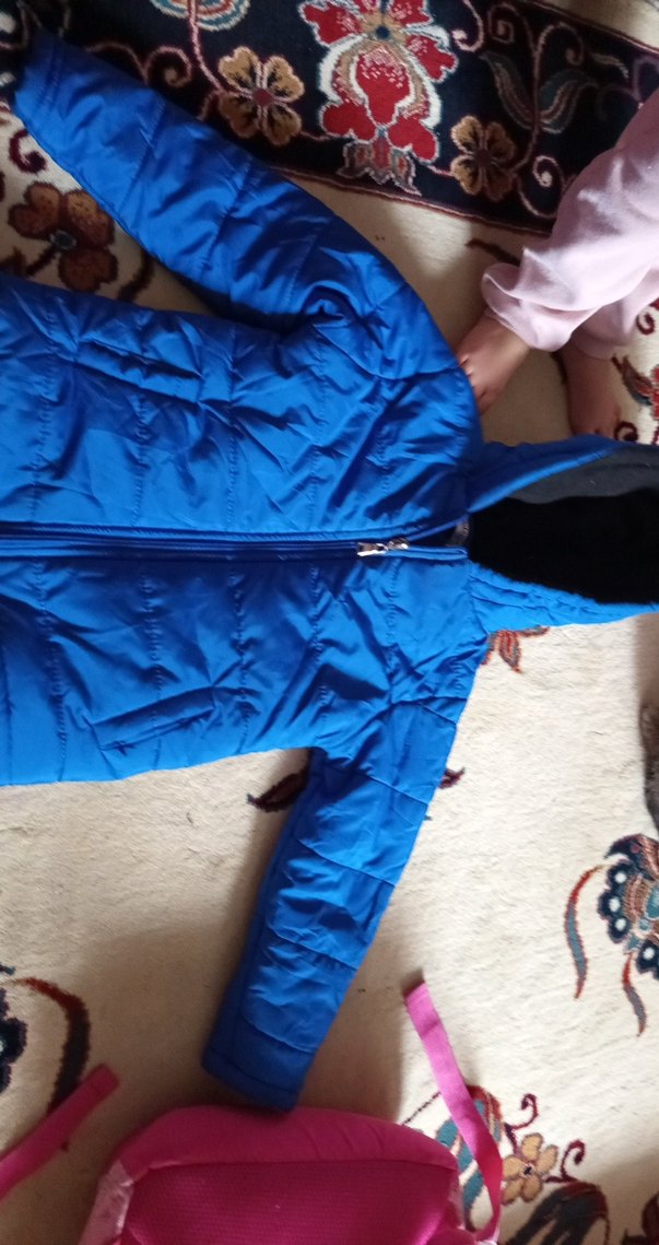 Mavi Erkek Çocuk Fermuarlı Mont - Görsel 2