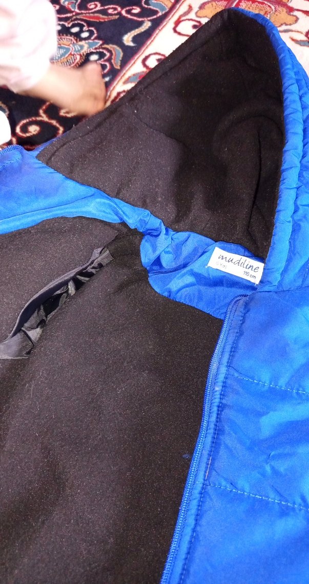 Mavi Erkek Çocuk Fermuarlı Mont - Görsel 4