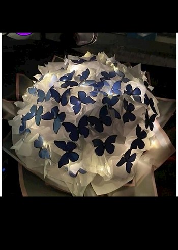 Mor Kelebek Desenli Şeffaf Aksesuar - Görsel 3