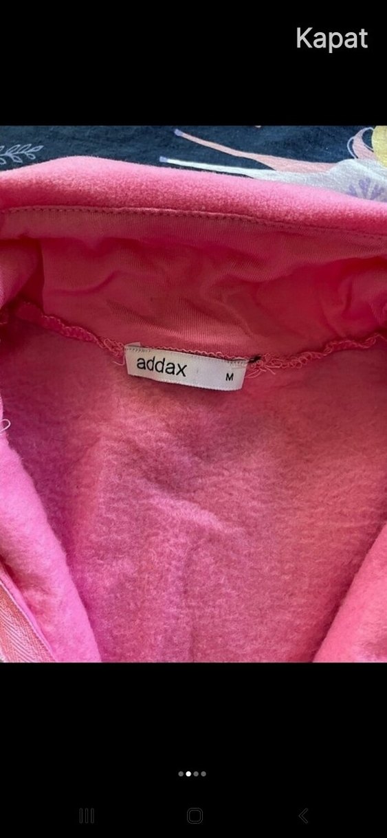 Kız pembe Fermuarlı Polar Ceket orjinal - Görsel 2