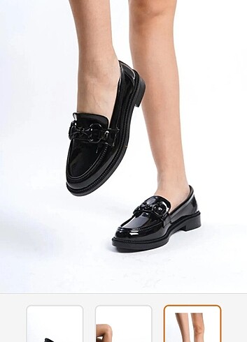 36 Beden Kadın loafer makosen casual tokalı ayakkabı