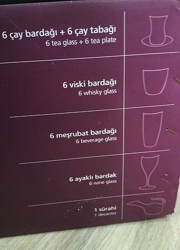  Beden Emsan cam servis takımı 