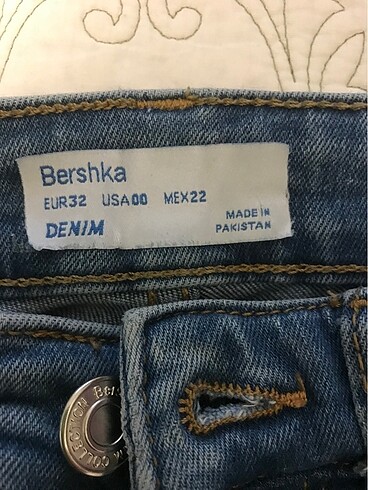 32 Beden mavi Renk Normal bel kot pantolon