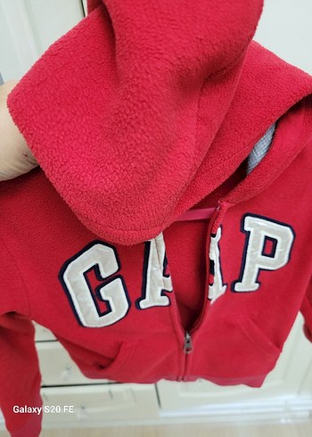 5 Yaş Beden Gap Kırmızı Erkek Sweatshirt Fermuarlı
