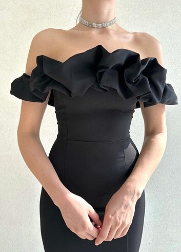 Zara Yaka Detaylı Balık Model Elbise