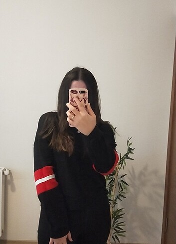 Bershka Siyah Spor Triko Bluz