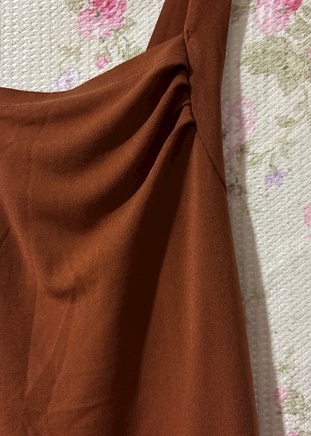 Kahverengi Drapeli Kadın Askılı - Görsel 2