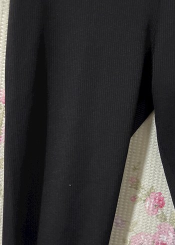 Siyah Fitilli  Kadın Tayt - Görsel 2