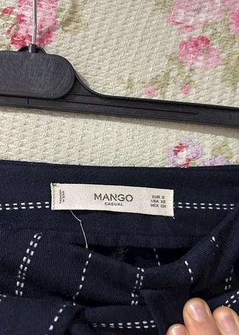 Lacivert Kuşaklı Kadın Kumaş Pantolon - Görsel 4