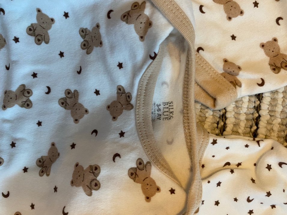 Kahverengi Baskılı Uzun Kollu Bebek Zıbını - Görsel 4