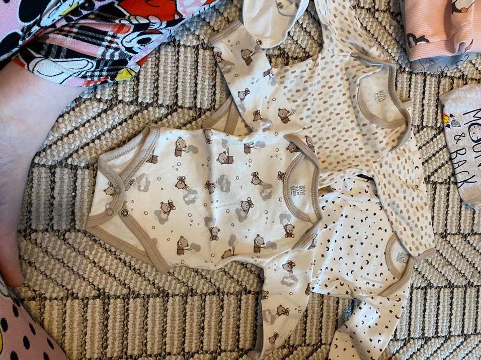 Pamuklu Bebek Kısa Kollu Hastane Kıyafeti - Görsel 2