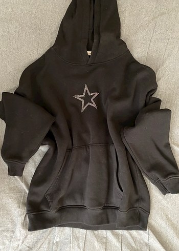 m Beden siyah Renk trendiz yıldız taslı sweat