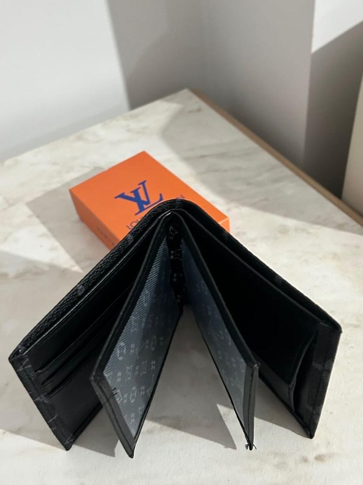 Louis Vuitton Siyah Baskılı Erkek Cüzdanı - Görsel 5