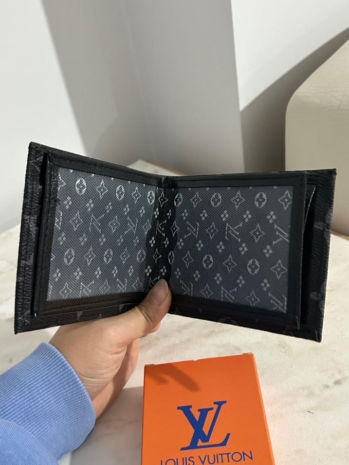 Louis Vuitton Siyah Baskılı Erkek Cüzdanı - Görsel 2