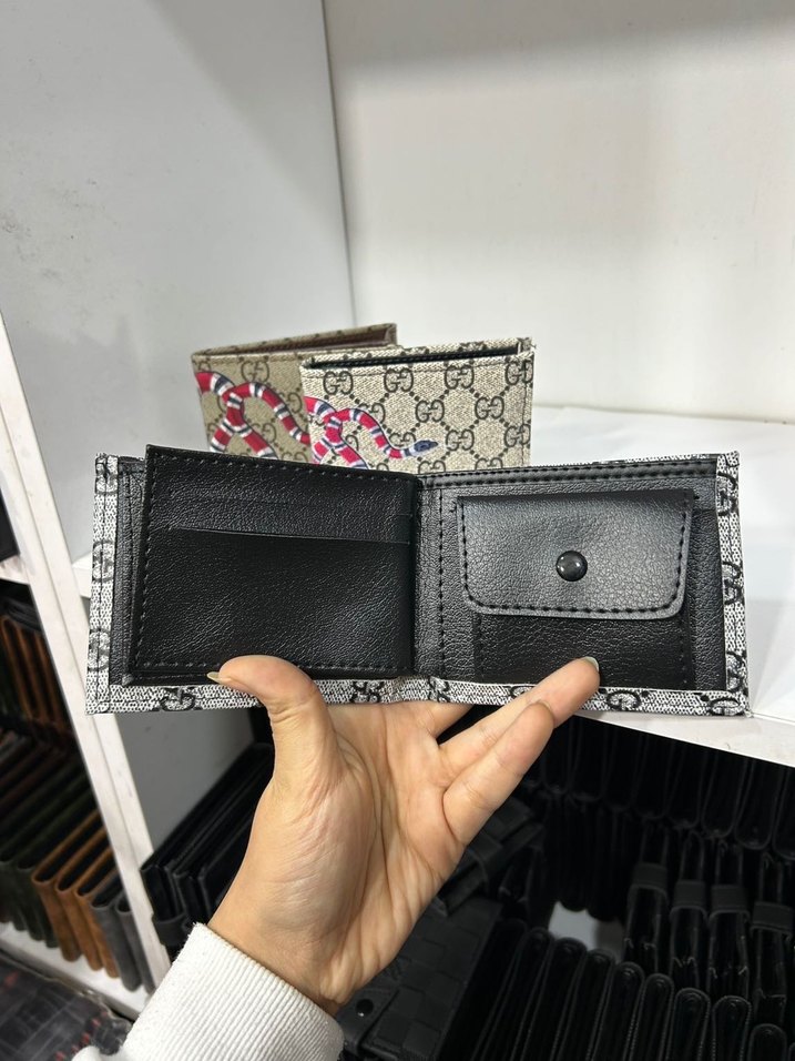 Yılan Desenli Çok Renkli Erkek Cüzdanı - Görsel 4