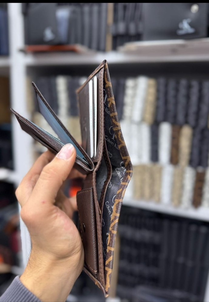 Kahverengi Desenli Erkek Cüzdan - Görsel 3