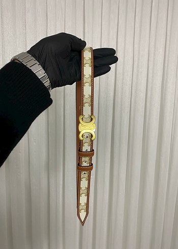 Klasik Parisian Tarzda Kahverengi Deri Kemer - Görsel 4