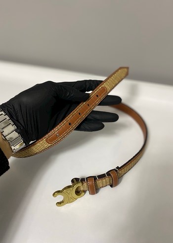 Klasik Parisian Tarzda Kahverengi Deri Kemer - Görsel 15