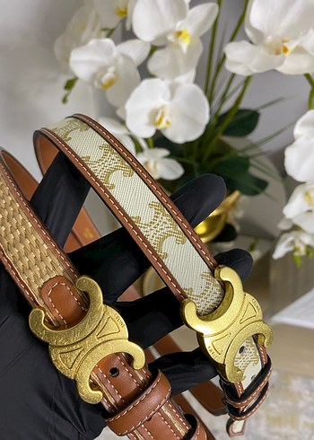 Klasik Parisian Tarzda Kahverengi Deri Kemer - Görsel 3