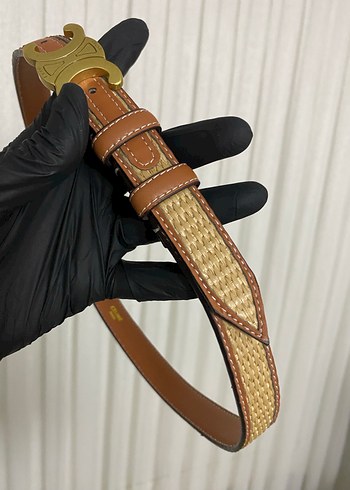 Klasik Parisian Tarzda Kahverengi Deri Kemer - Görsel 11