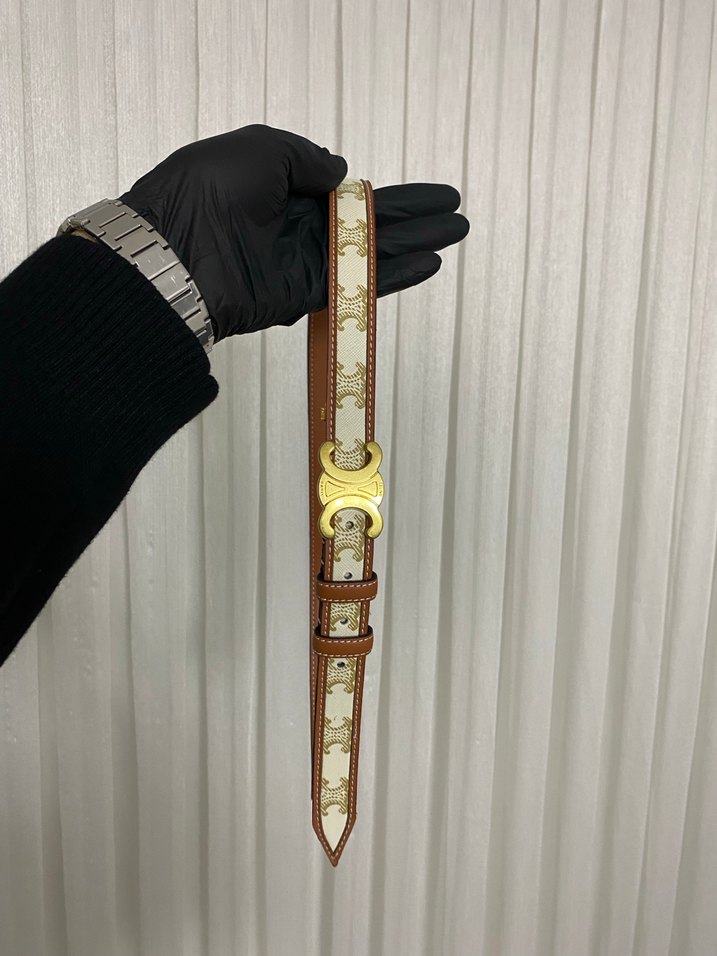 Klasik Parisian Tarzda Kahverengi Deri Kemer - Görsel 4