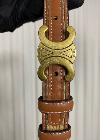 Celine Kahverengi Deri Kadın Kemer - Görsel 3