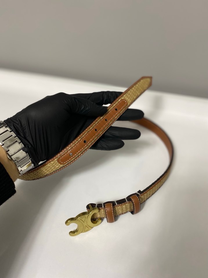 Celine Kahverengi Deri Kadın Kemer - Görsel 5