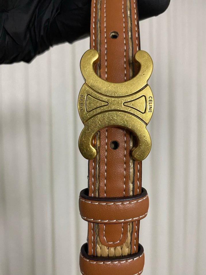 Celine Kahverengi Deri Kadın Kemer - Görsel 3