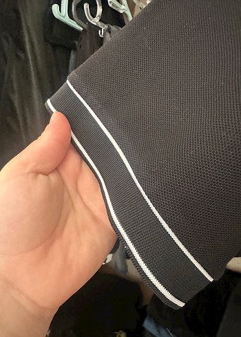 m Beden siyah Renk Düğmeli Siyah Erkek Polo Tişört